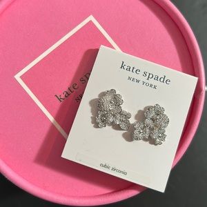 kate spade New York Precious Pansy Pave Cluster Stud Earrings New